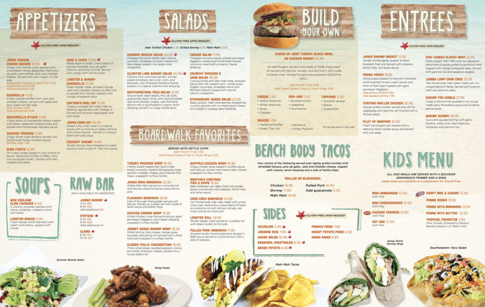 Oceanfront Dining Menu 2022 | Jenks